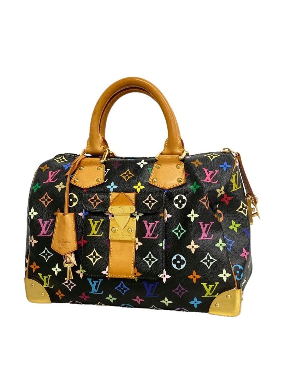 Louis Vuitton Handbag Monogram Multicolor Speedy 30 Noir